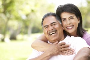 older couple smiling together